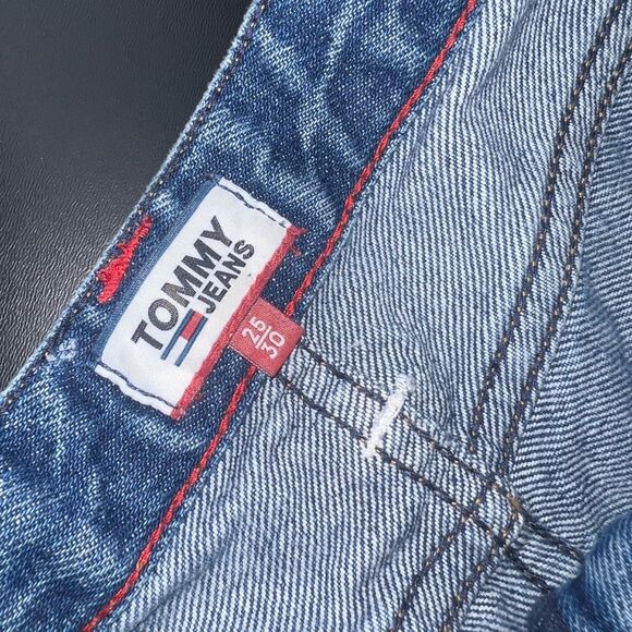 TOMMY JEANS| Izzy High Rise Slim jeans Y2K VTG Raw Hem Size 25x30 EUC - Picture 5 of 14
